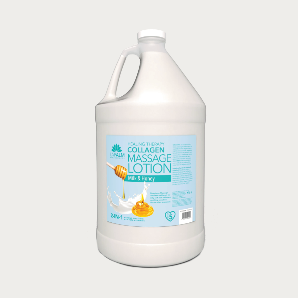 La Palm Healing Therapy Massage Lotion Milk and Honey, 1 Gallon