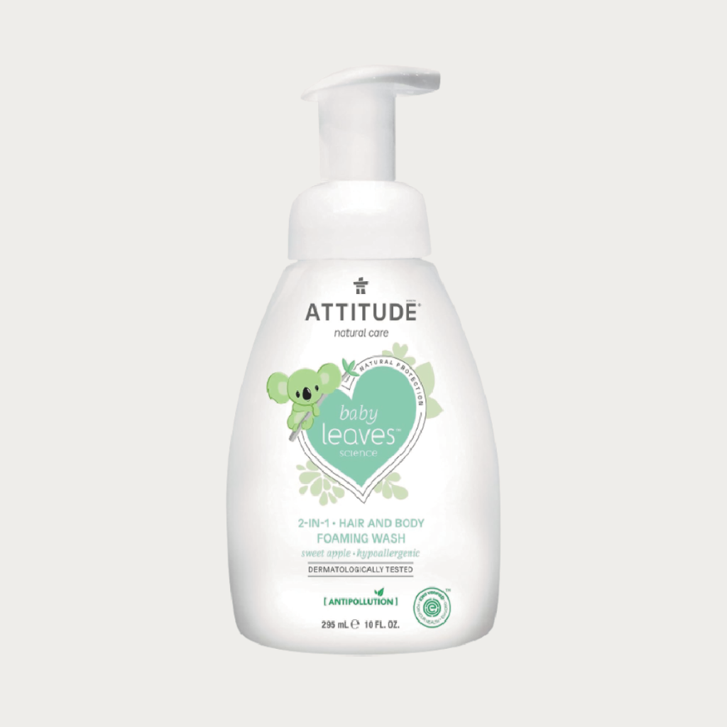 Attitude Baby Leaves 2-in-1 Natural Shampoo &amp; Body Wash Sweet Apple, 10 fl. oz.&nbsp;