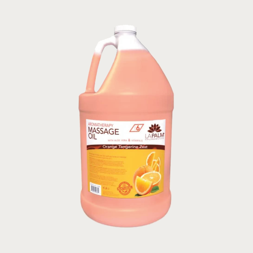 La Palm Aromatherapy Massage Oil Orange Tangerine Zest, 1 Gallon