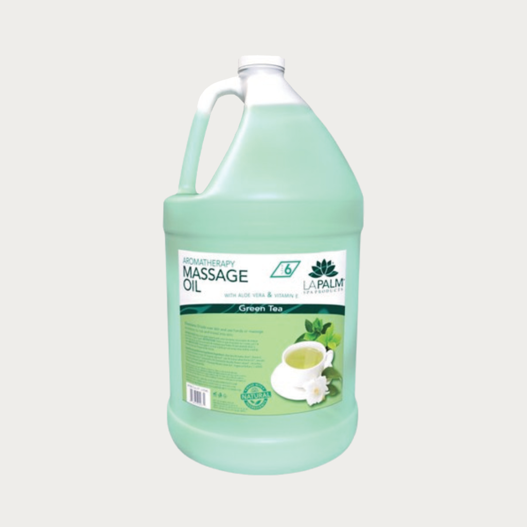 La Palm Aromatherapy Massage Oil Green Tea, 1 Gallon