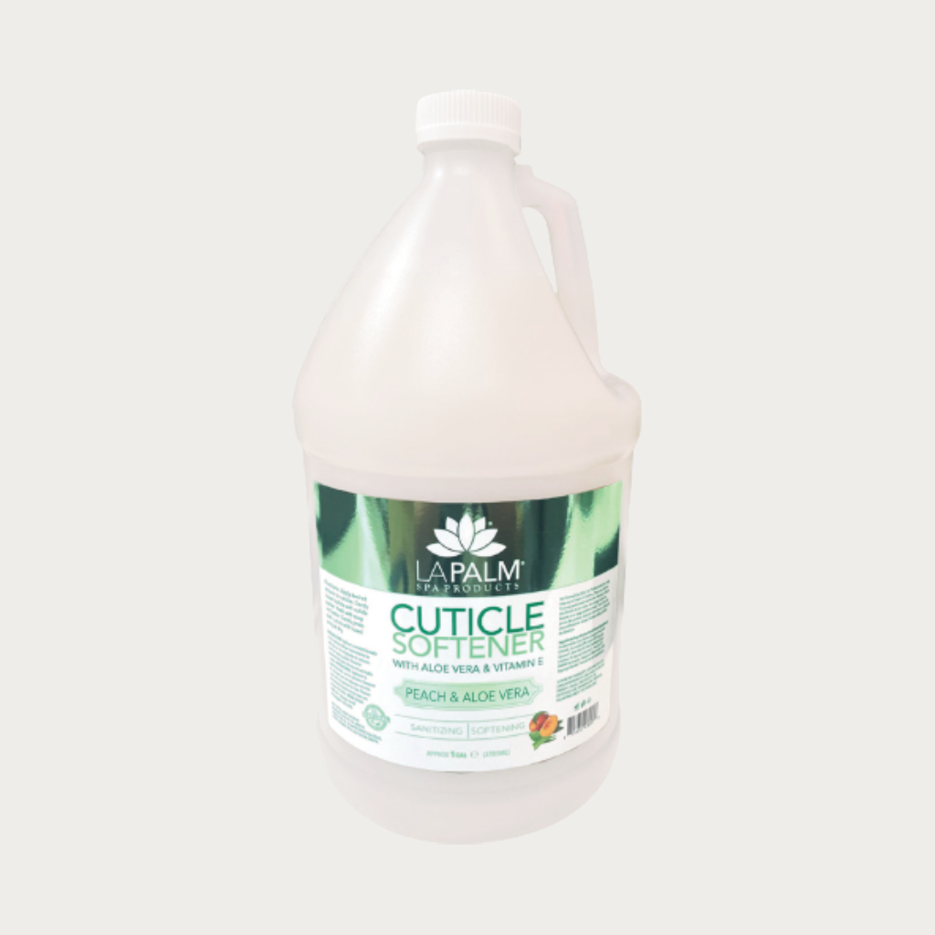 La Palm Cuticle Softener Peach and Aloe Vera, 1 Gallon
