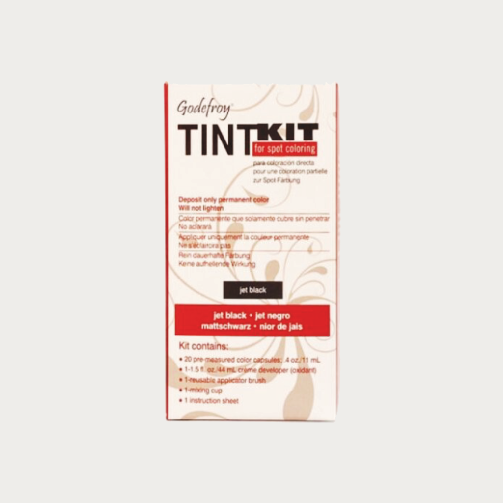 Godefroy Professional Hair Eyebrow Face Spot Coloring Tint Kit 20 Applications, Jet Black