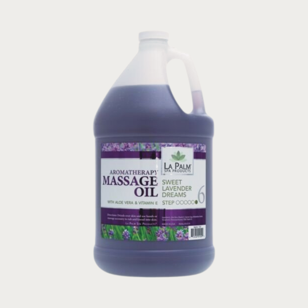 La Palm Aromatherapy Massage Oil Sweet Lavender Dreams, One Gallon