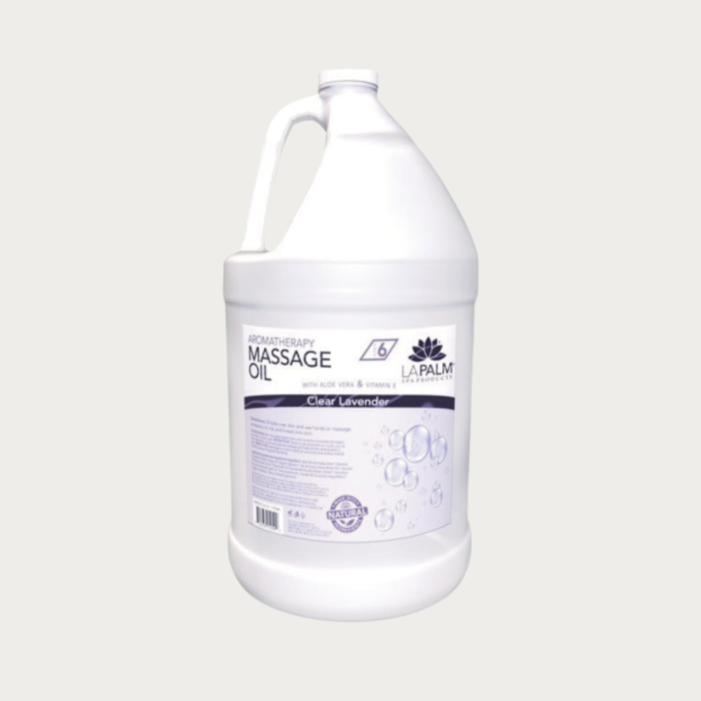 La Palm Aromatherapy Massage Oil Clear Lavender, 1 Gallon