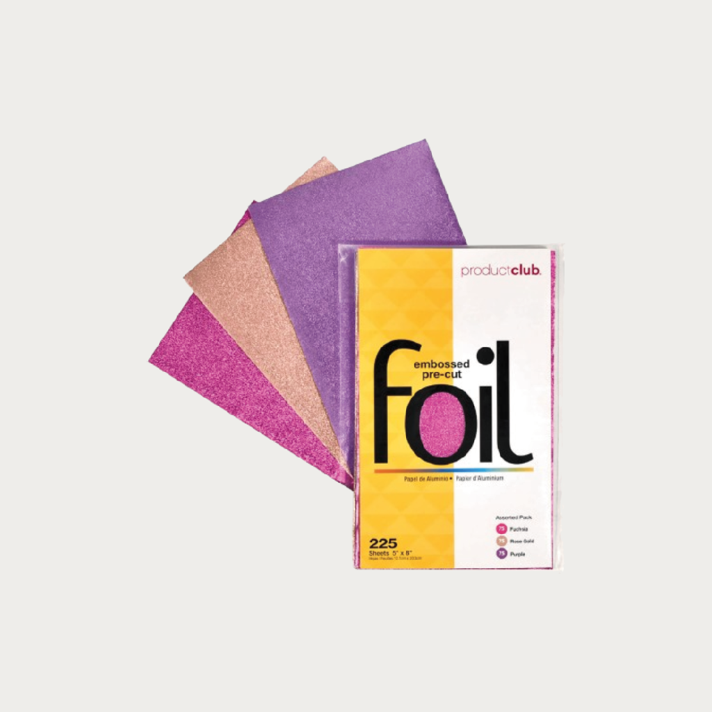 Product Club 225 ct. Embossed Pre-Cut Foil: 5" x 8" Assorted Colors