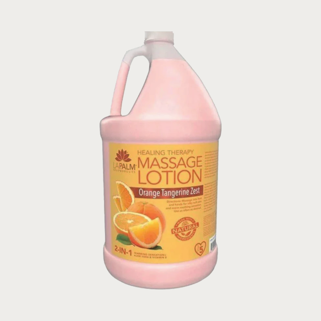 La Palm Healing Therapy Massage Lotion Orange Tangerine Zest, 1 Gallon