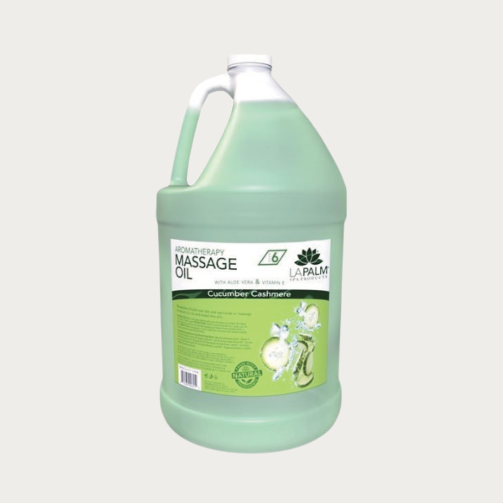 La Palm Aromatherapy Massage Oil Cucumber Cashmere, 1 Gallon