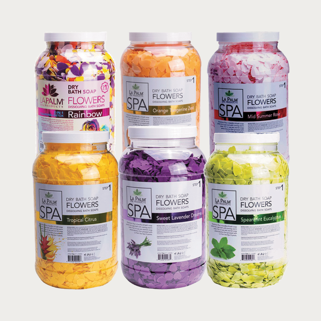 La Palm Dry Bath Soaps Flowers, One Gallon
