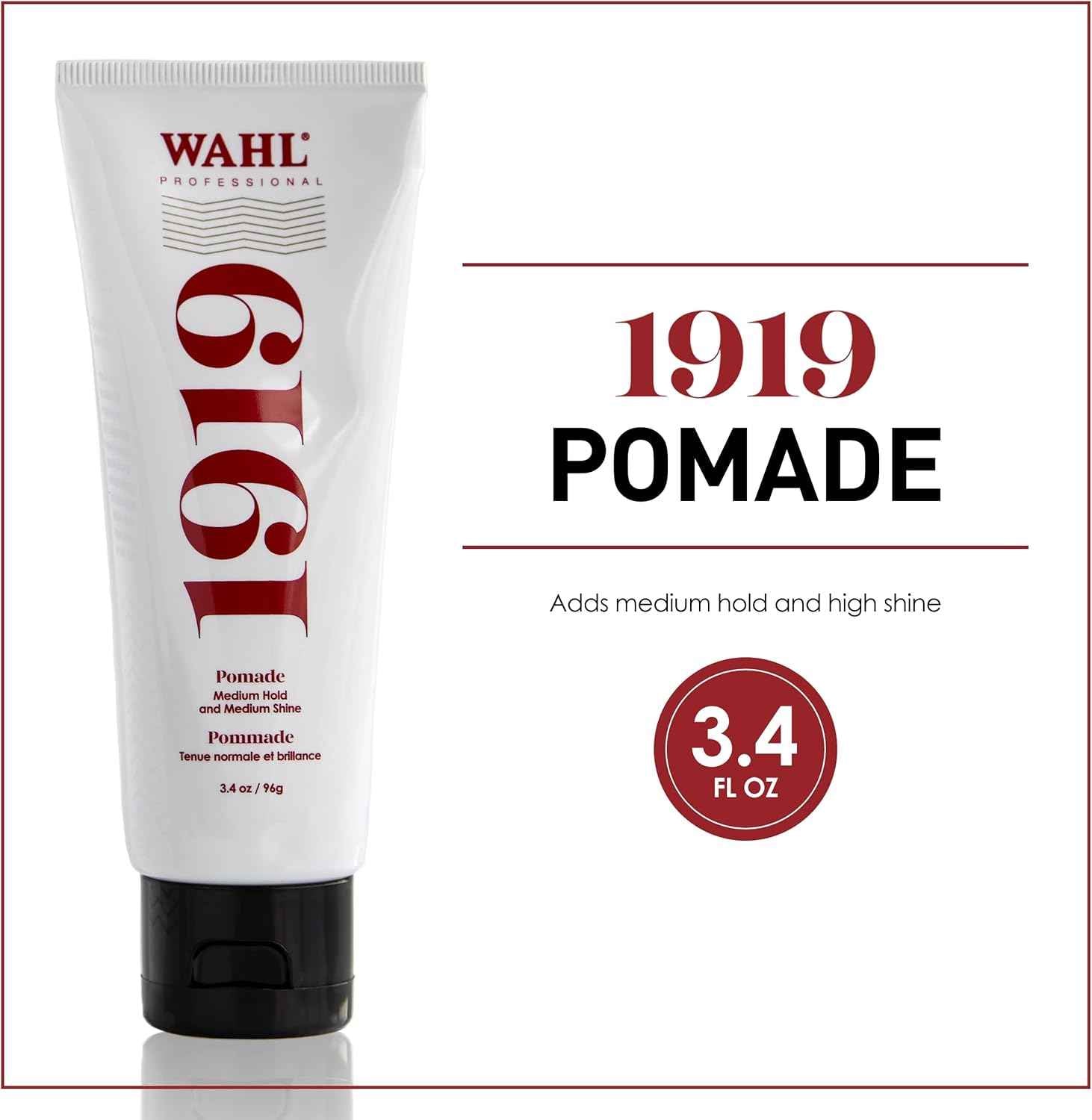 Wahl Pro 1919 Firm Hold Pomade, 3.4 Oz. Usage