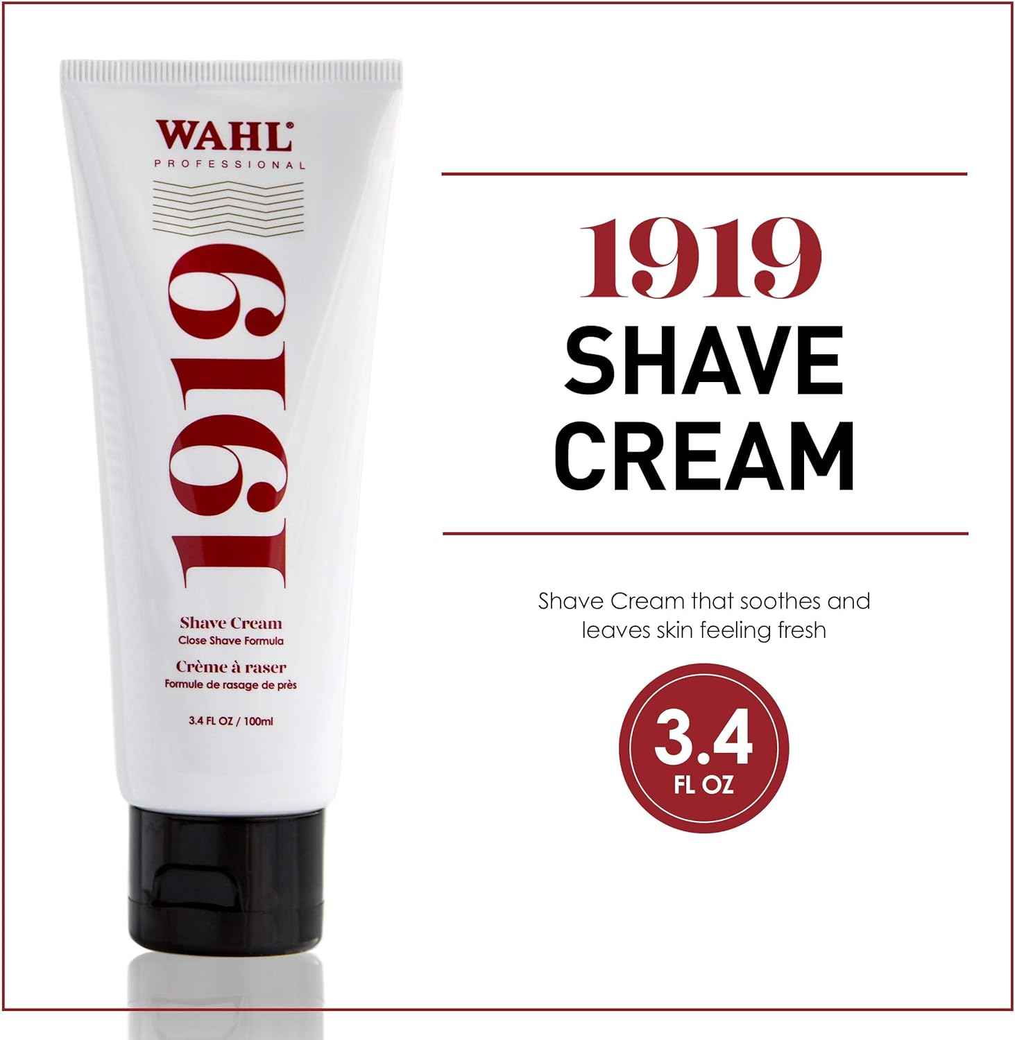 Wahl Pro 1919 Shave Cream, 3.4 Oz. Description