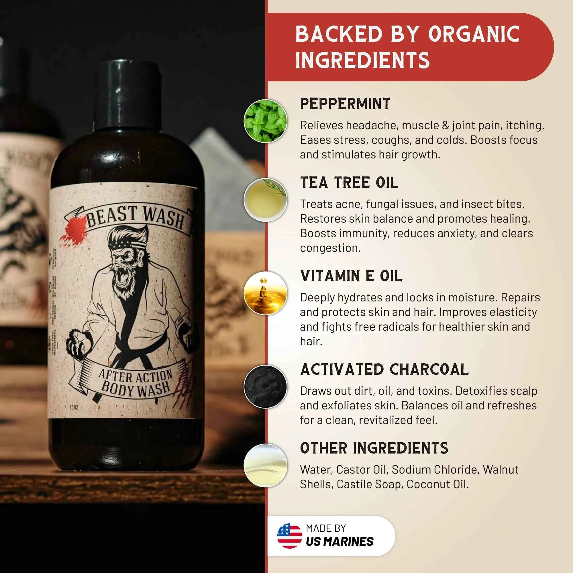 Johnny Slicks After Action Body Wash, 16 Oz.