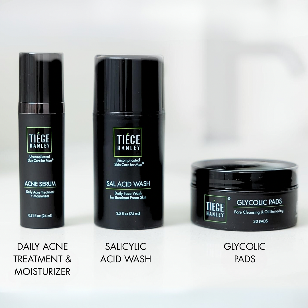 Tiege Hanley The TiegeClear® ACNE Essentials Routine for Men Product Line