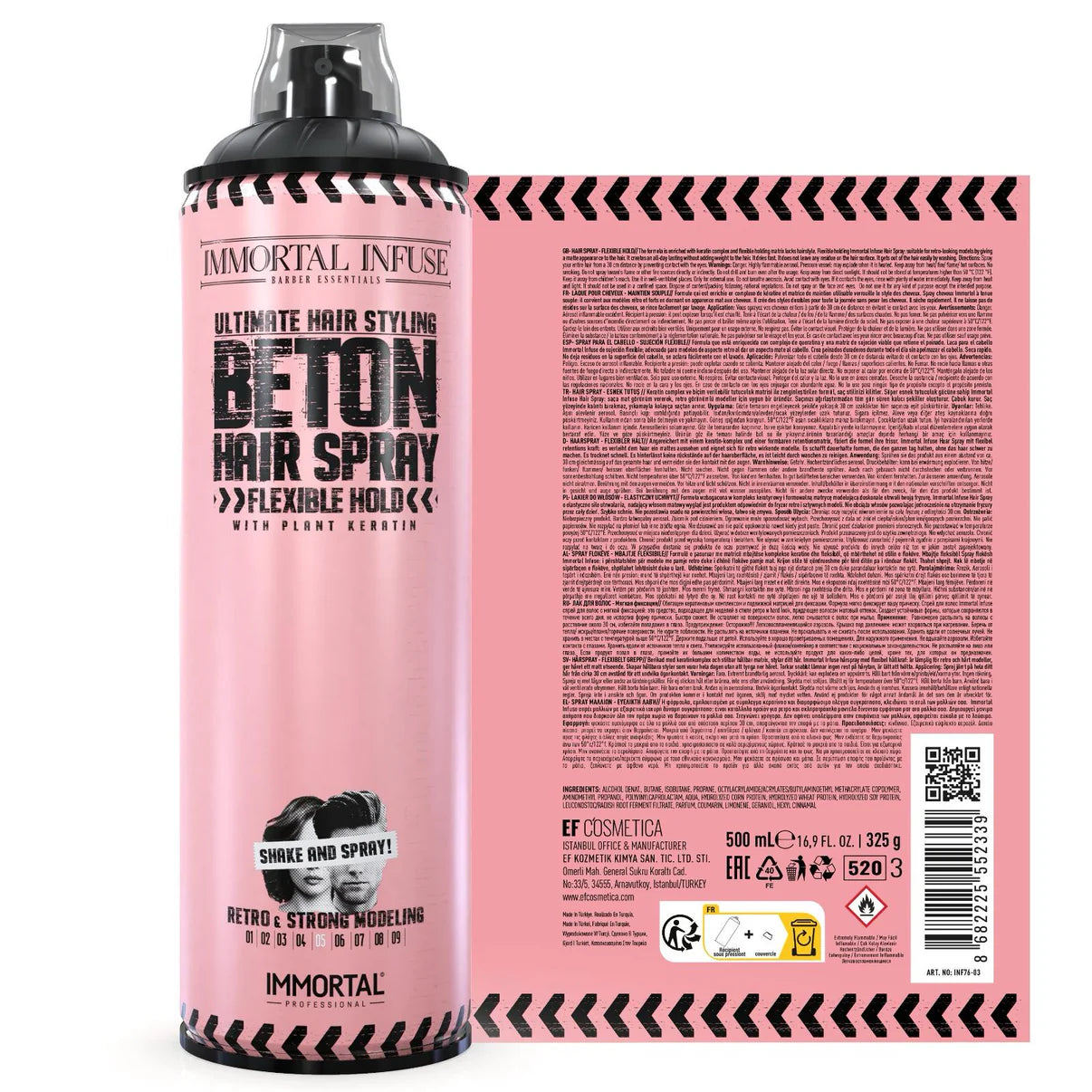 Immortal Beton Hair Spray Flexible Hold, 16.9 Oz.