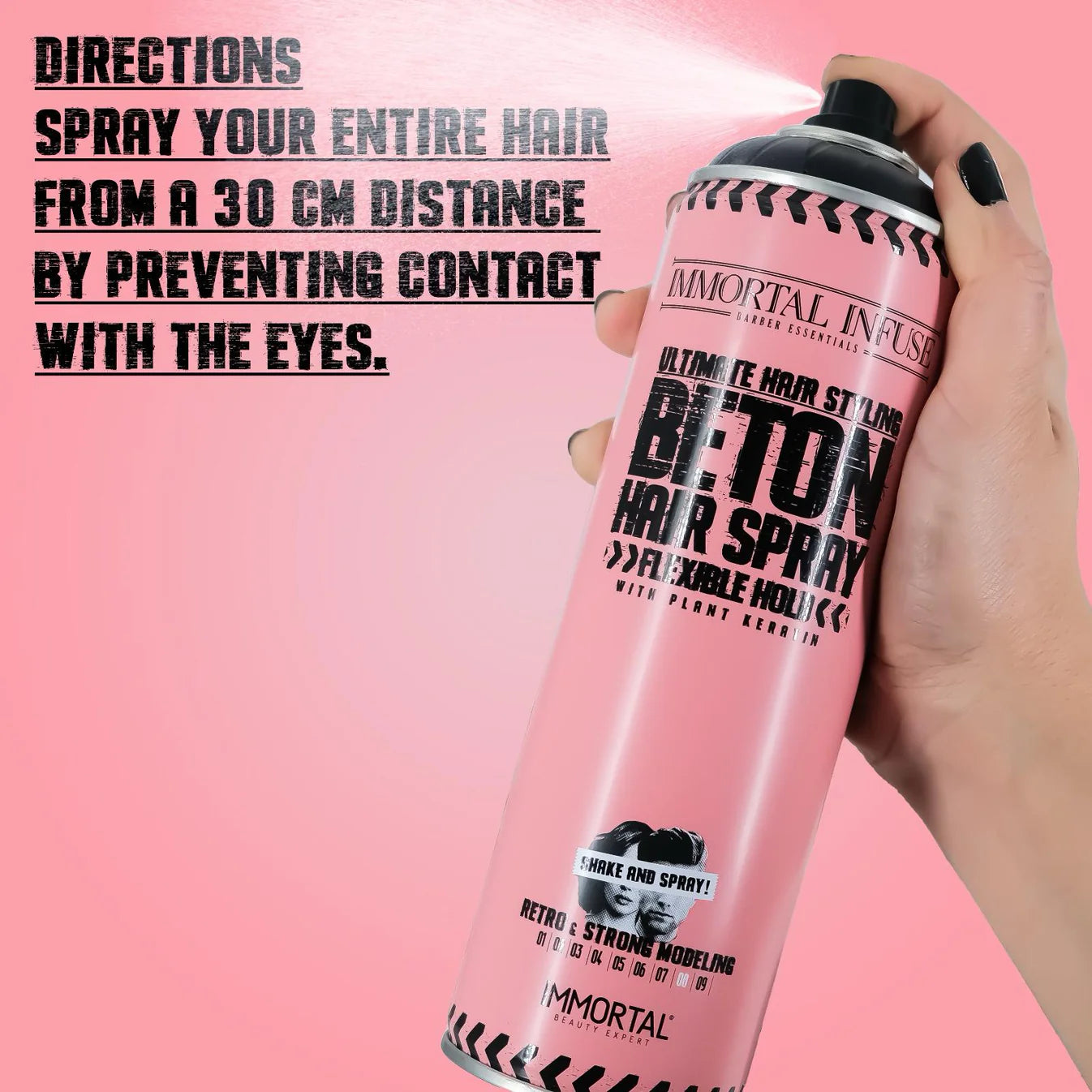 Immortal Beton Hair Spray Flexible Hold, 16.9 Oz.