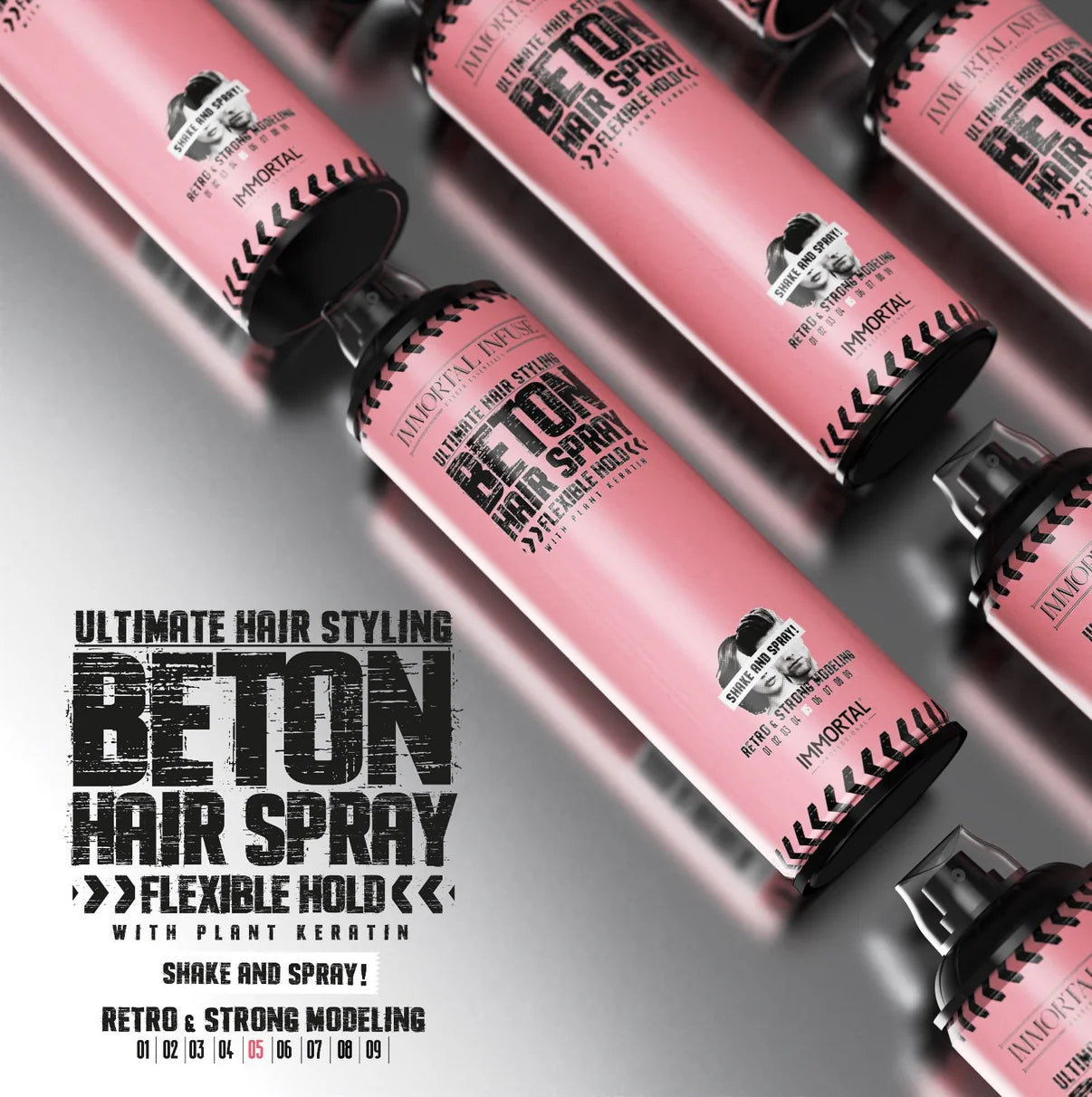 Immortal Beton Hair Spray Flexible Hold, 16.9 Oz.