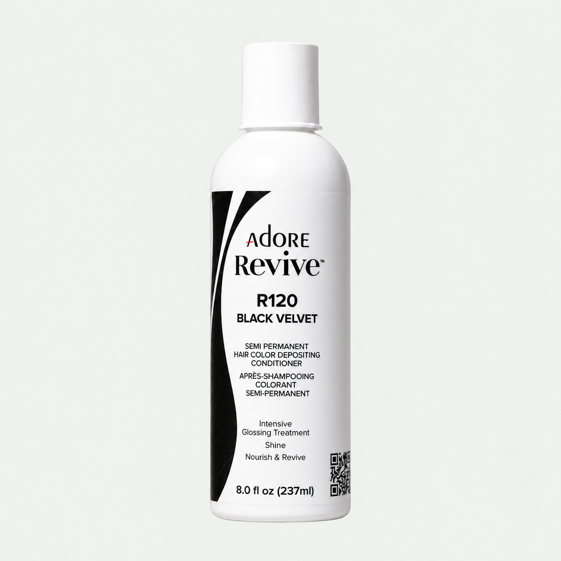Adore Revive Color-Depositing Conditioner – R120 Black Velvet, 8 fl oz – product packaging