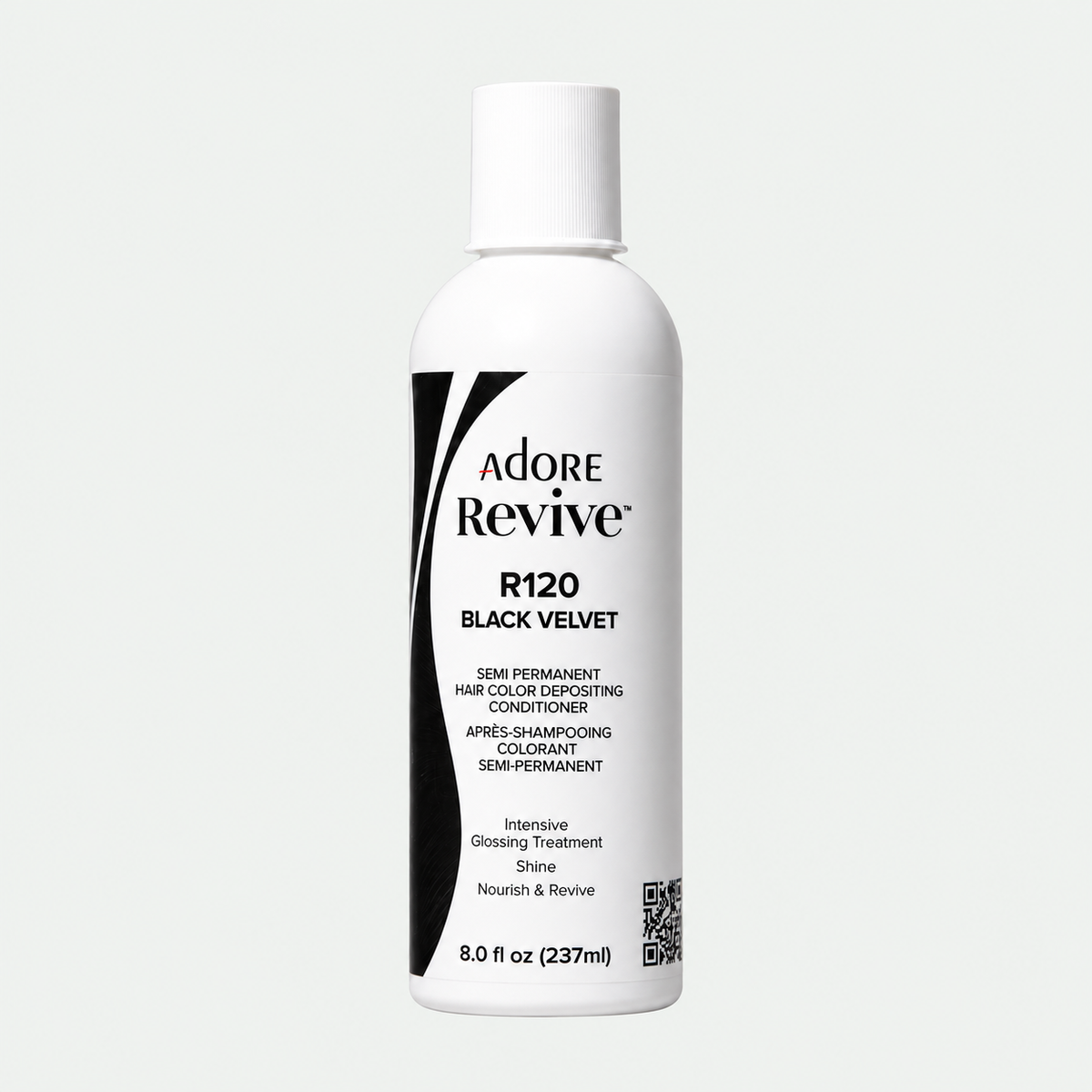 Adore Revive Color-Depositing Conditioner – R120 Black Velvet, 8 fl oz – product packaging