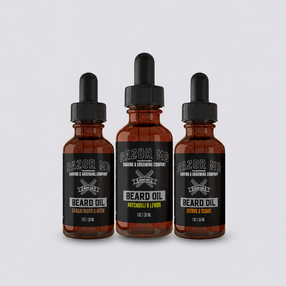 RAZOR MD Beard Oils - 3 pack