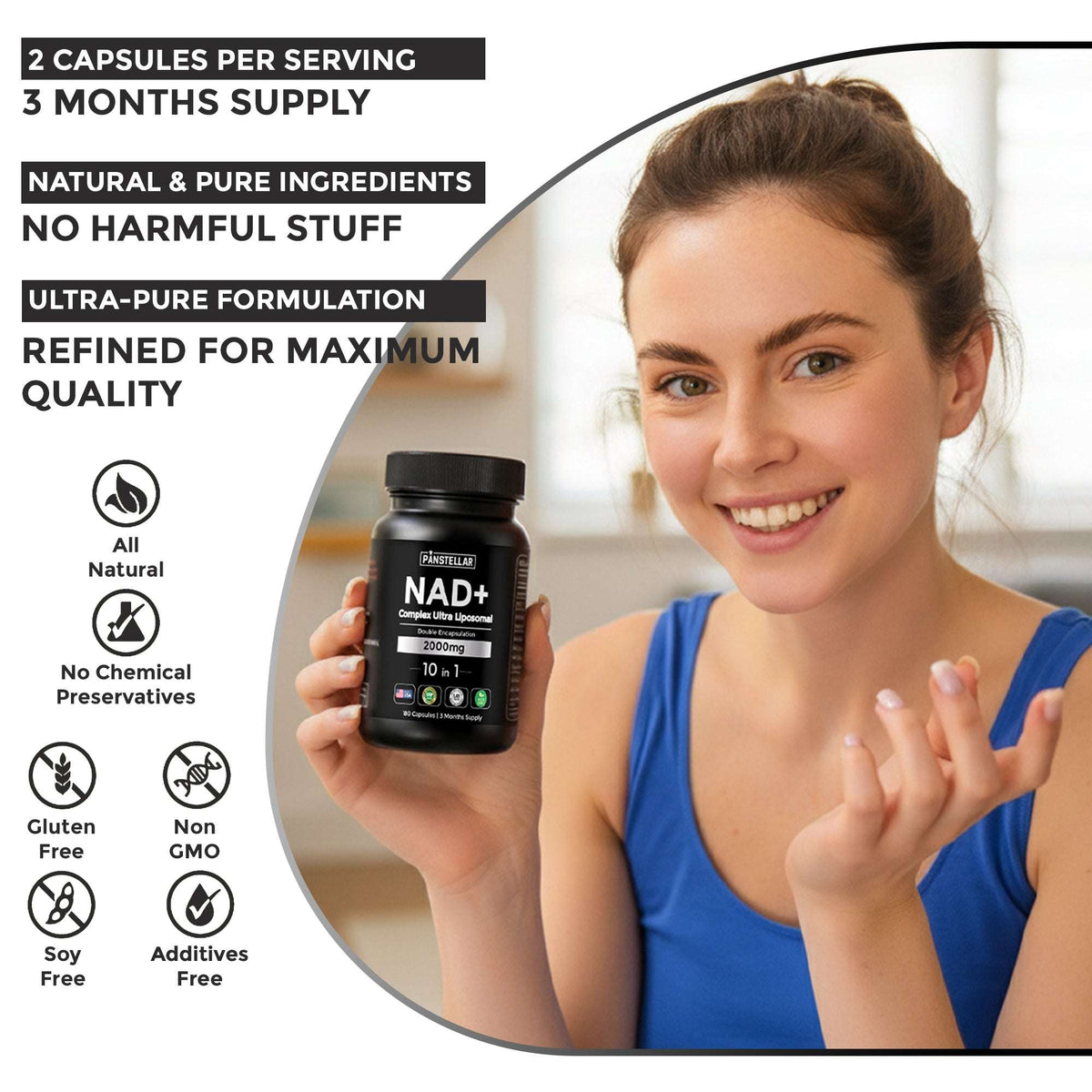 Panstellar Essentials NAD+ Liposomal 2000mg Benefits