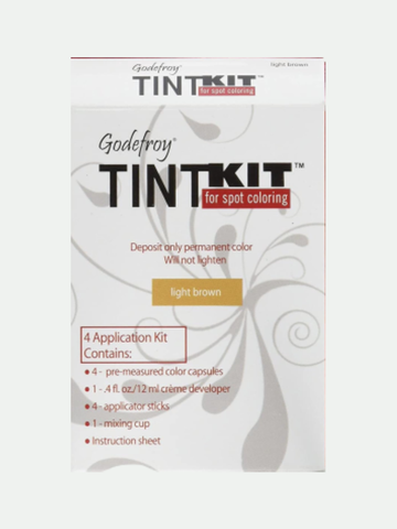 Godefroy Professional Hair Eyebrow Face Spot Coloring Tint Kit 20 Applications, Light Brown