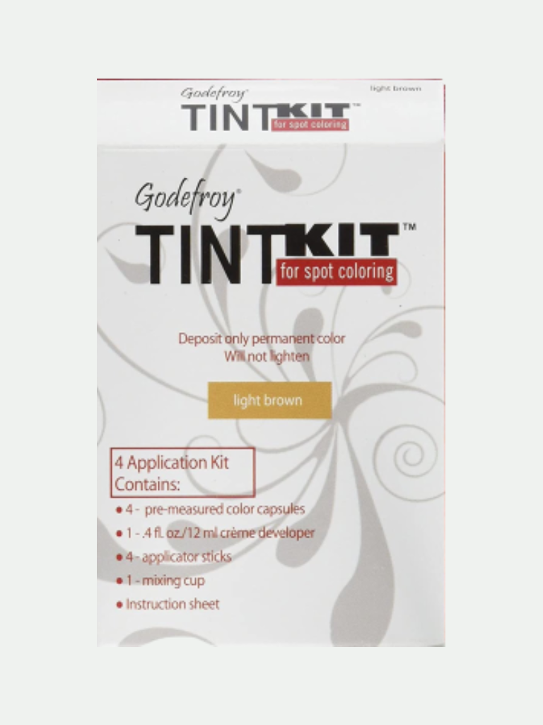 Godefroy Professional Hair Eyebrow Face Spot Coloring Tint Kit 20 Applications, Light Brown