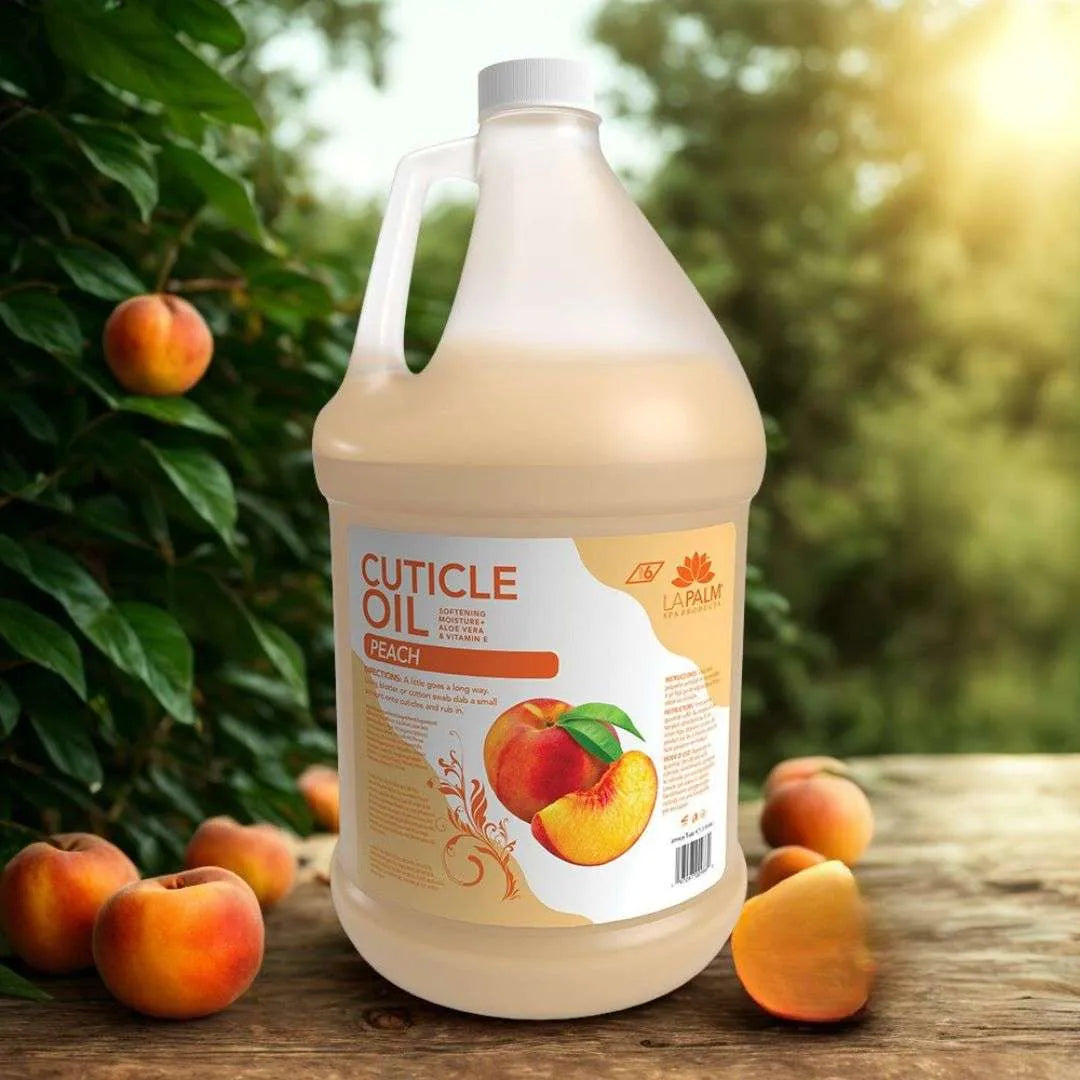 La Palm Cuticle Oil Peach With Aloe Vera & Vitamin E, 1 Gallon