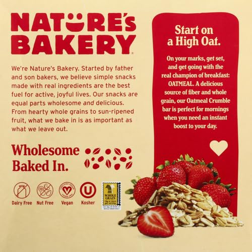 Natures Bakery Bar Oatmeal Crumble Strawberry, 8.46 oz. Description 