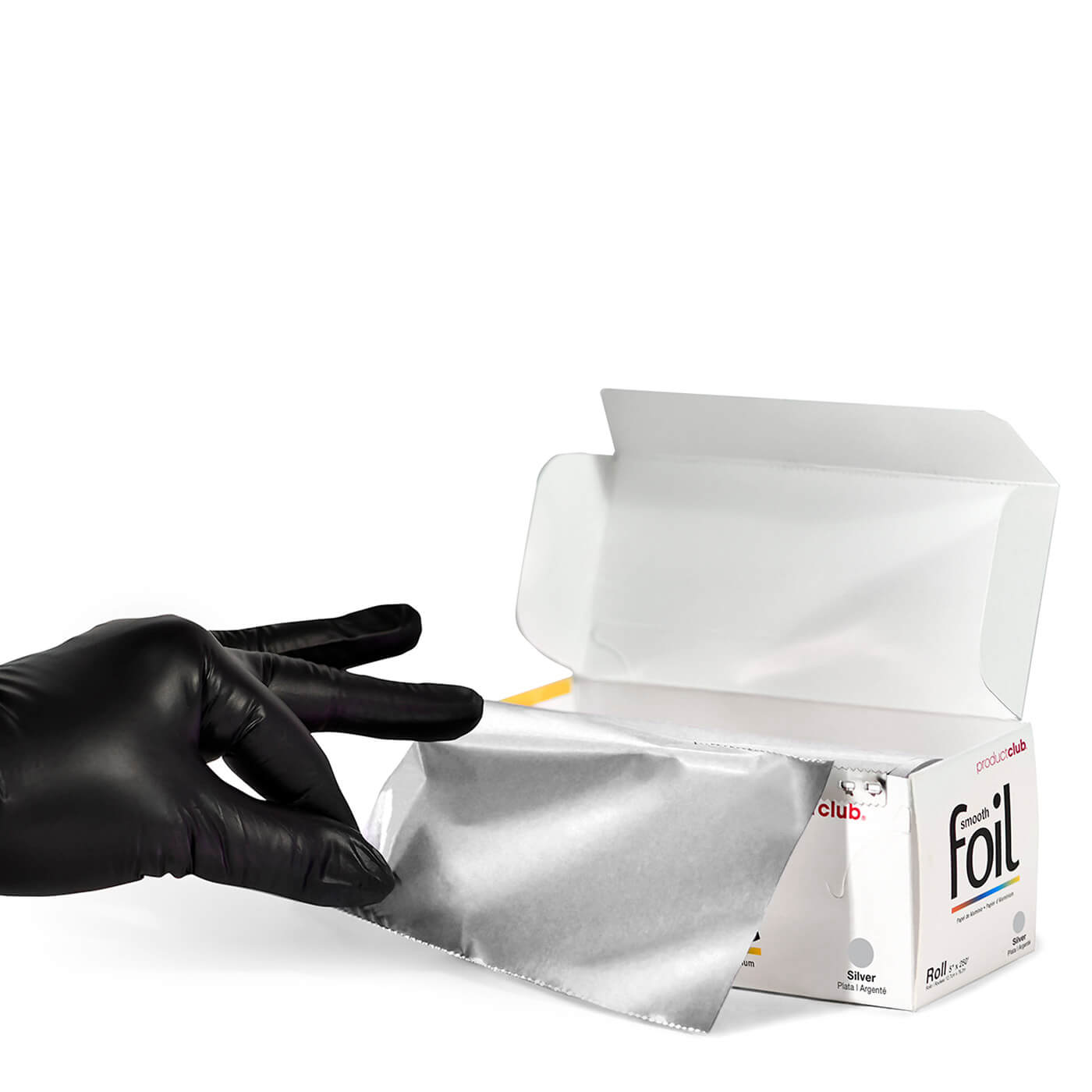 Product Club 5" x 250' Embossed Foil Roll - Silver packaging
