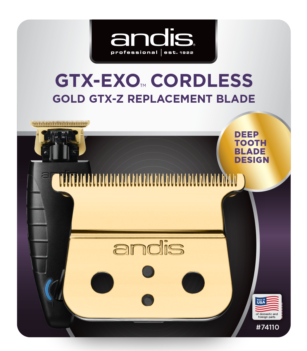 Andis 74110 GTX-EXO Cordless Gold GTX-Z Replacement Blade Front Packaging