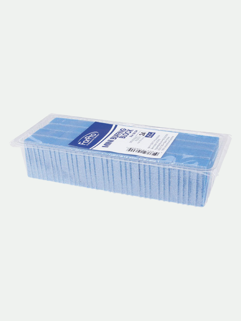 ForPro Mini Buffing Block Blue 180/180 24-ct.