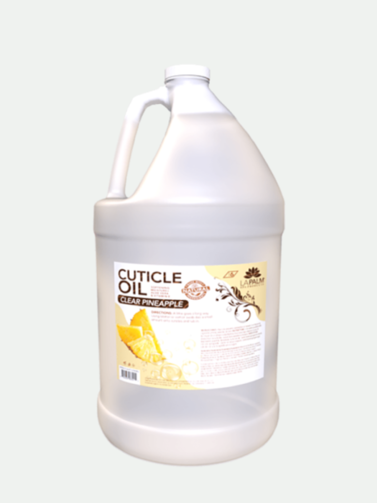 La Palm Cuticle Oil Clear Pineapple With Aloe Vera & Vitamin E, 1 Gallon